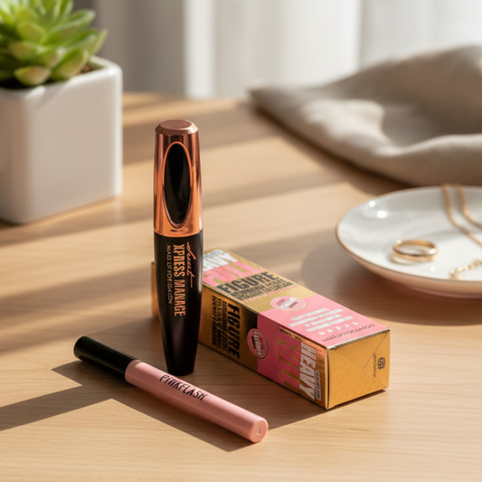 🔥COMBO PESTAÑINA 4D Y DELINEADOR TRAZO FINO🔥