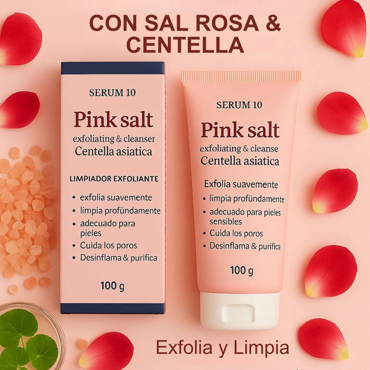 EXFOLIANTE Y LIMPIADOR FACIAL PINK SALT